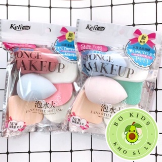 Set 6 bông mút trang điểm siêu cute đẹp mịn đàn hồi cực tốt, miếng mút trang điểm, tán kem, tán phấn BơKids-Store