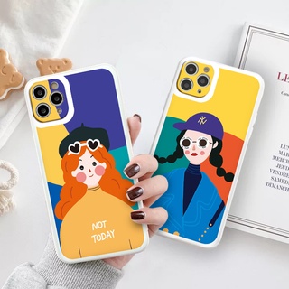 Ốp lưng iphone Cô gái sắc màu cạnh vuông lỗ camera ốp iphone 6/6splus/7/7plus/8/8plus/x/xr/xs/11/12/13/pro/promax tr1146
