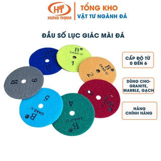 Đầu số lục giác mài đá, nỉ số, lá số khô đánh bóng- Đầu số khô đánh bóng các loại gạch,đá chuyên nghiệp