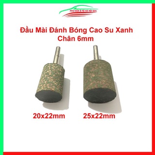 Mũi mài cao su trục 6mm đầu mài cao su xanh đánh bóng gỗ nhựa thạch cao