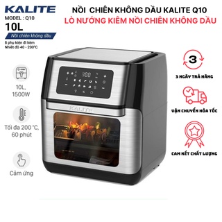 Nồi chiên không dầu cao cấp KALITE Q10 - Lò nướng kiêm nồi chiên không dầu 10L - Chính hãng, Bảo hành 12 tháng