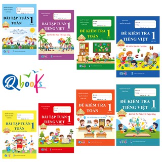 Sách - Combo Bài Tập Tuần và Đề Kiểm Tra Toán - Tiếng Việt 1 - Kết nối tri thức với cuộc sống - Cả Năm (8 cuốn)