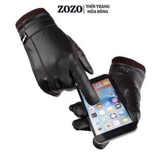 Găng tay da nam nữ thời trang mùa đông chống lạnh giữ nhiệt tốt ZOZO bao tay nam giữ ấm hàn quốc trẻ trung GT21