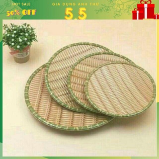 [Rẻ vô địch] Đĩa nhựa giả mây đan cao cấp - Đĩa Đựng Thức Ăn Siêu Tiện Dụng