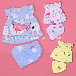 Bộ bé gái cánh tiên vải lanh tole loại 1