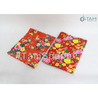 [VẢI DÀY ĐẸP HỌA TIẾT SẮC NÉT] Vải đỏ in họa tiết Vintage phong cách Việt Nam xưa khổ 150cm (bán theo mét tới)