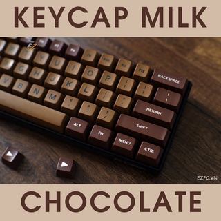 [Mã 33ELSALE hoàn 7% xu đơn 300k] Keycap MILK CHOCOLATE 108 Phím Cho Bàn Phím Cơ Của EZPC