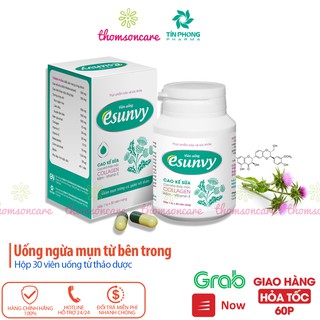 Viên uống ngừa mun Esunvy - sạch mụn, mát gan từ Thảo dược, giảm mụn trứng cá, mụn bọc, mụn cám, đầu đen, da dầu