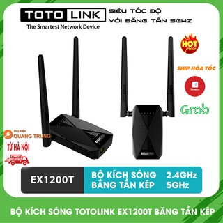 Bộ kích sóng Wifi Totolink băng tần kép EX1200T băng tầng kép AC1200