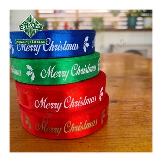 RUY BĂNG MERRY CHRISTMAS BẢN 2CM