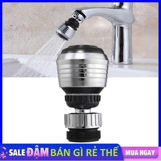 Đầu Vòi Tăng Áp Lực Nước Xoay 360 độ (inox)