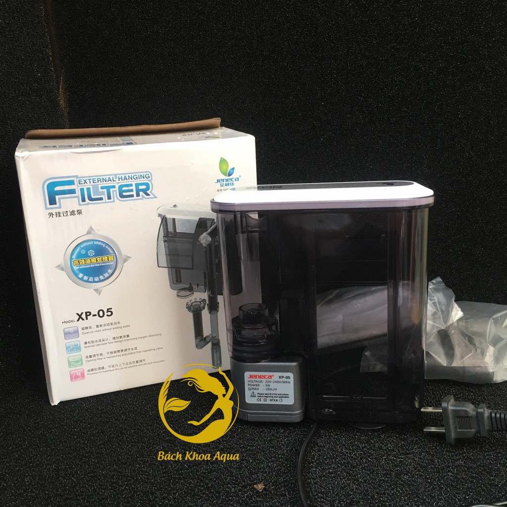 Máy lọc Jeneca XP-05 – lọc thác mini treo bể cá, lọc nước trong nhanh, vận hành êm
