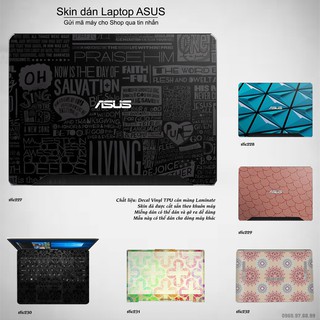 Skin dán Laptop Asus in hình Hoa văn sticker nhiều mẫu 37 (inbox mã máy cho Shop)