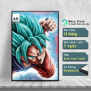 Tranh Canvas Gogeta Siêu Saiya Trang Trí Phòng Gaming