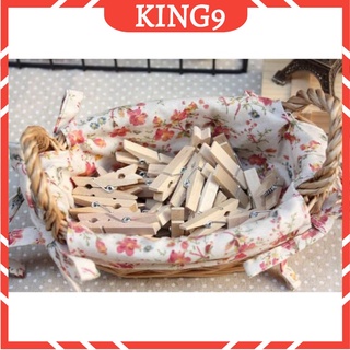 Set 10 kẹp gỗ kẹp ảnh trang trí phòng phụ kiện trang trí king9