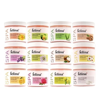 Muối tắm tẩy da chết Felina Salt Glow 500g