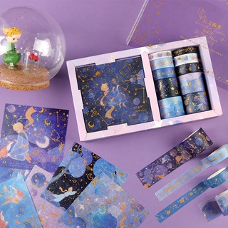 Washi tape bộ ánh nhũ GALAXY cuộn trang trí sổ tay… [ 072 ]