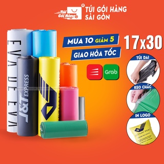 Túi Gói Hàng 17x30 TUIGOIHANGVN Cuộn 100 Cái Có Keo Dán Niêm Phong - In Thương Hiệu Theo Yêu Cầu