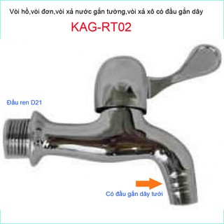 Vòi lạnh gắn tường KAG-RT02, vòi xả nước có mỏ gắn dây nước xả mạnh sử dụng tốt