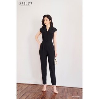 Jumpsuit nữ dài cổ vest Eva de Eva 22SJSE006D