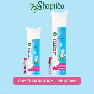 [Mã FMCGMALL -8% đơn 250k] Bông tẩy trang Jomi 100% cotton, tiết kiệm dung dịch 80 miếng 120 miếng NPP Shoptido