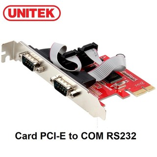 Card PCI-e to 2 cổng Com (RS232) Cao Cấp Unitek Y-7504 chính hãng