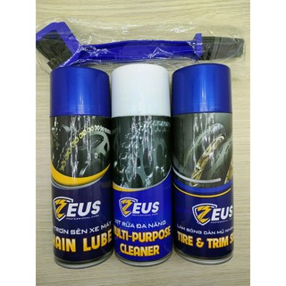 COMBO Dưỡng Sên ZEUS, Vệ Sinh Sên ZEUS và Bóng Vỏ Dàn Mủ Nhựa ZEUS
