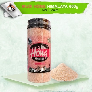 Muối Hồng Himalaya 600gram Ông Chà Và (Size vừa: 1-2mm)-Dạng hũ-Himalayan Pink Salt