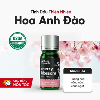 Tinh Dầu Hoa Anh Đào Organic Thiên Nhiên Nguyên Chất Đậm Đặc Xông Thơm Phòng, Làm Nến Thơm HENY GARDEN