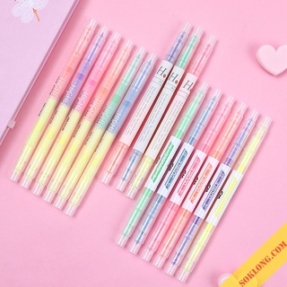 Set 3/6 bút highlight 2 đầu đánh dấu màu Pastel, bút nhớ ghi chú HI02 tiện lợi