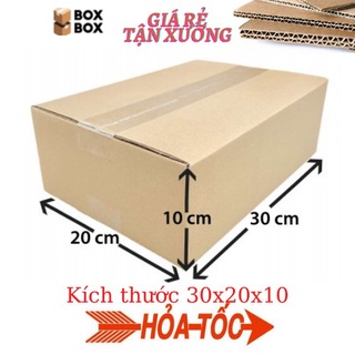 combo 10 thùng thùng hộp carton bìa giấy đóng gói hàng kích thước 30x20x10 giá rẻ tận xưởng giao hỏa tốc nhận hàng ngay