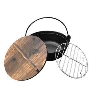 Nồi gang dã ngoại nắp gỗ Campingmoon D0-23