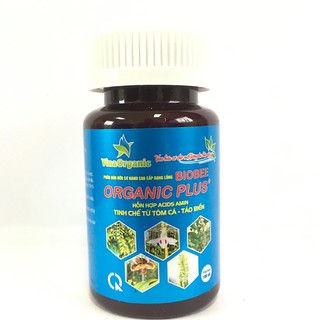 Phân bón hữu cơ Nano Amino Acids cao cấp BIOBEE ORGANIC PLUS -  hỗn hợp Acids Amin tinh chế từ tôm cá, tảo biển 100ml