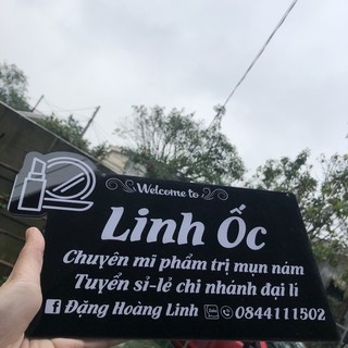 Bảng hiệu mica in tên shop của bạn - Thiết kế theo yêu cầu