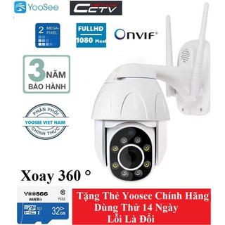 Camera yoosee ngoài trời xoay 360 độ chuẩn 2.0mpx, phần mềm yoosee tiếng việt