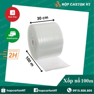 Cuộn Bóng Khí Chống Sốc 100m Xốp Nổ Chống Sốc Bọc Hàng Khổ 20cmx100m và 30cmx100m Giá Rẻ - Hộp Carton HT