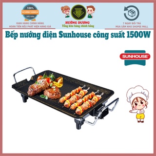 Vỉ nướng,Bếp Nướng Điện Không Khói SUNHOUSE SHD4607 1500W, chống dính dễ dàng vệ sinh - Hàng Chính Hãng