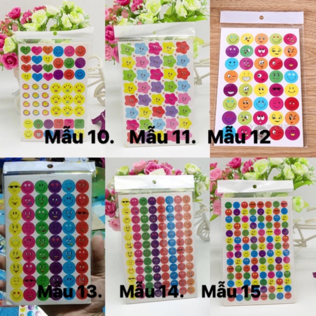 Combo 2 túi Sticker các mẫu ( bấm vào ảnh để chọn mẫu )