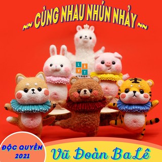 [MỚI 2021] Bộ len chọc các 9 bé VŨ ĐOÀN BA LÊ, có hướng dẫn bằng video cho người mới bắt đầu, needle felting