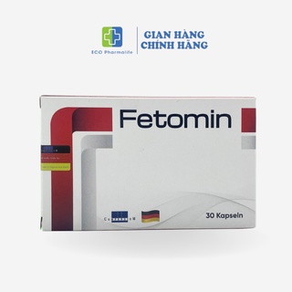 Viên sắt FETOMIN - Nhập khẩu từ Châu Âu - Hộp 30 viên - Bổ sung sắt cho người thiếu máu, phụ nữ mang thai và cho con bú