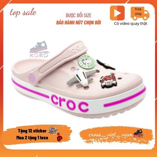 dép cross quai ngang hồngFREESHIPdép cross quai ngang nữ đế bánh mì HANU999