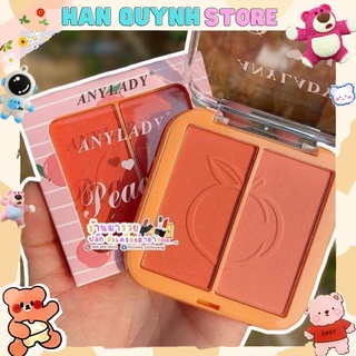 Phấn Má Hồng 2 Ô Trái ĐàoThương AnyLady Peach Blusher Siêu Dễ Thương