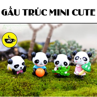 Gấu Trúc Mini - Dễ Thương Bằng Nhựa Lam Tiểu Cảnh