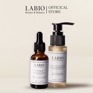 Combo 2 Sữa Rửa Mặt &amp; Serum Chống Lão Hóa, Dưỡng Trắng Sáng, Cấp Ẩm, Căng Khỏe Da LABIO Glutathione