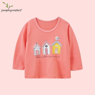 Áo thun dài tay thu đông bé gái cotton cao cấp Jumping Meters AN7