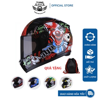 Mũ Bảo Hiểm Full face AGU Tem Màu Siêu Chất (Tặng Túi Đựng Mũ)