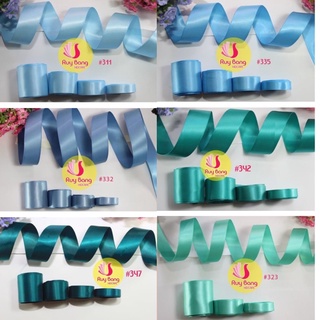 [Mã SKAMLTSM9 giảm 10% đơn 99K] Ruy băng satin tone xanh ❤️FREESHIP❤️ ruy băng lụa ( cuộn 5m)