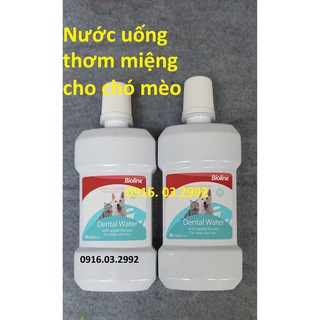 Nước uống thơm miệng chó mèo Bioline 300ml