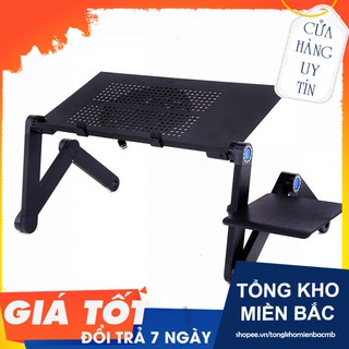 Bàn gấp để laptop tùy chỉnh 360 độ T6/ IBOX NC01 (Đen)