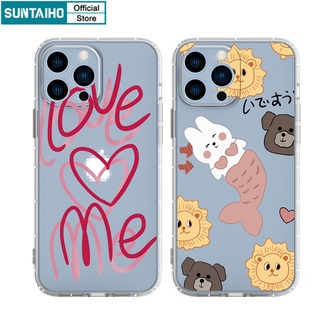 Suntaiho Ốp lưng iphone Ốp điện thoại TPU trong suốt viền vuông chống rơi toàn phần cho IPhone 13 12 11 PMax X Xs Max XR 8 7 6 6S Plus